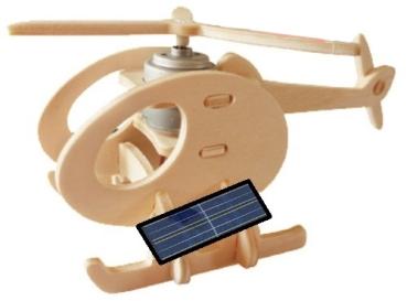 Gerardo's Toys 3D-Puzzle-Hubschrauber Solar14 cm 13-teilig