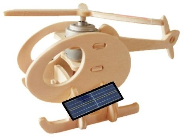 Gerardo's Toys 3D-Puzzle-Hubschrauber Solar14 cm 13-teilig